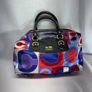 Coach Madison Graphic Op Art Resort Sabrina Satchel